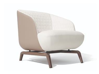 JANET - Fabric armchair with armrests by Giorgetti