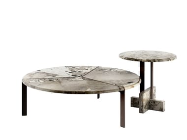 JOAQUIM - Round marble coffee table by Tacchini