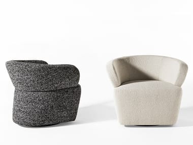 JOSEPHINE - Upholstered fabric easy chair with armrests by Meridiani