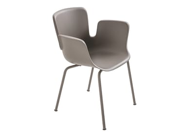 JULI PLASTIC - Polyethylene easy chair with armrests by Cappellini