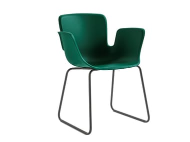 JULI PLASTIC - Sled base polyethylene easy chair by Cappellini