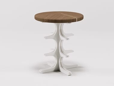 KAALA - Coffee table with 4-star base in ash and ceramic by Paolo Castelli