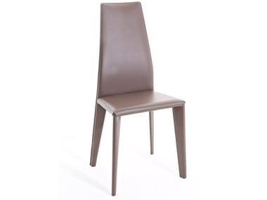 KARLA - Tanned leather chair by Colico