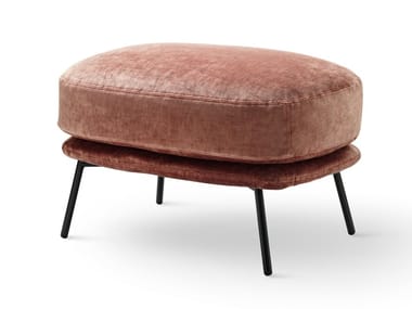 KEPI - Upholstered fabric footstool by Saba Italia