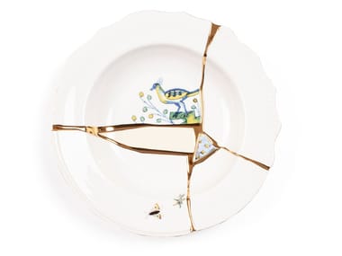 KINTSUGI - Porcelain deep plate (Request Info)