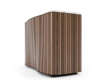 KIRI - Walnut bar cabinet by Giorgetti