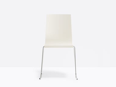 KUADRA 1158 - Sled base plastic chair by Pedrali