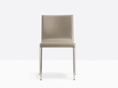 KUADRA XL 2461 - Upholstered steel chair by Pedrali