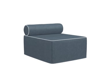 KUBO - Upholstered fabric pouf bed with removable lining by Gervasoni