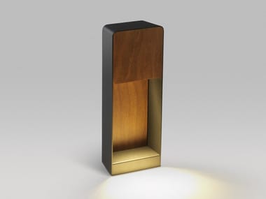 LAB - LED aluminium and wood bollard light by Marset