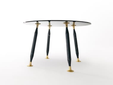 LADY HIO - Round crystal table by Glas Italia