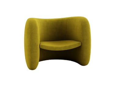 LAGOA - Fabric easy chair with armrests by Tacchini