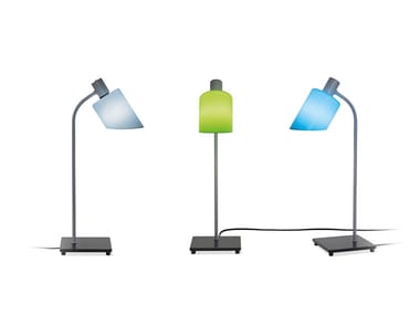 LAMPE DE BUREAU - Glass and steel desk lamp by Nemo