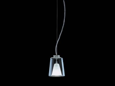 LANTERNINA - 471 - Contemporary style glass and aluminium pendant lamp by Oluce