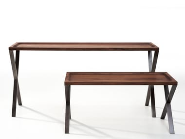 LAX - Rectangular wooden console table by more