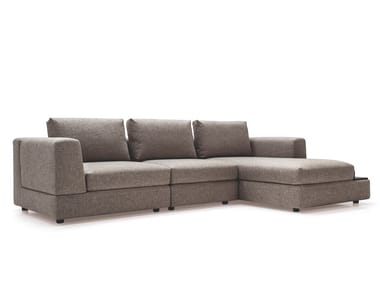 LAYLA - Fabric sofa with chaise longue by Calligaris