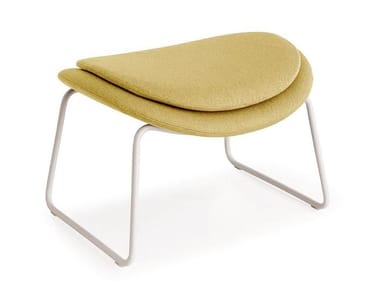 LAZY - Sled base fabric footstool by Calligaris