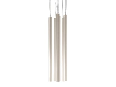 LEAF - LED tanned leather pendant lamp by Giorgetti