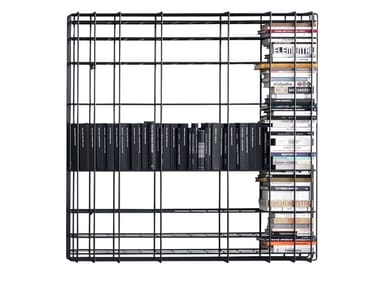 LEYVA - Open wall-mounted iron bookcase by Saba Italia