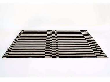 LINEA - Rectangular striped rug by Tacchini