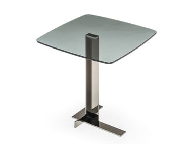 LITH - Square glass side table by Arketipo