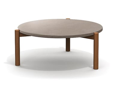 LODGE - Low round garden side table by Atmosphera