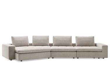 LOUNGE Y - Curved fabric sofa by Calligaris