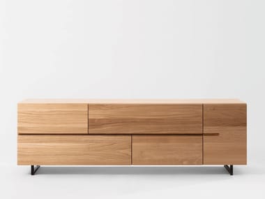 LOW - Solid wood sideboard with drawers by Zeitraum