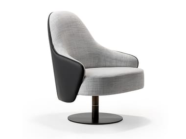 LUDWIG - Swivel armchair with armrests by Reflex