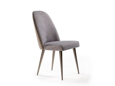 LUDWIG - Upholstered leather and fabric chair by Reflex