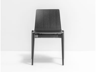 MALM? 390 - Stackable wooden chair by Pedrali