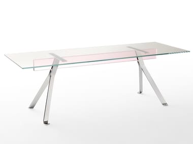 MARI CRISTAL - Rectangular crystal table by Glas Italia