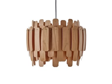 MARUJA - Handmade wood veneer pendant lamp by LZF