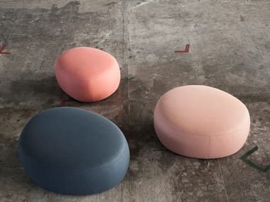 MATERA - Round fabric pouf by Tacchini