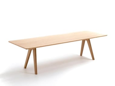 MATHILDA - Rectangular solid wood and MDF table by Moroso