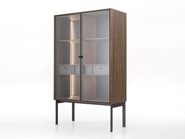 MATICS - Walnut highboard with doors by Porada