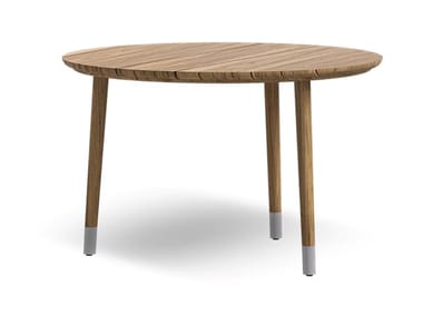 MEDUSA - Low round teak garden side table by Atmosphera