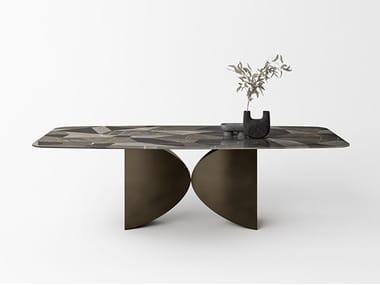 MEET LIMITED EDITION - Rectangular glass table by Lago