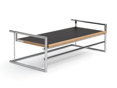 MENTON - Height-adjustable steel and wood coffee table by Classicon