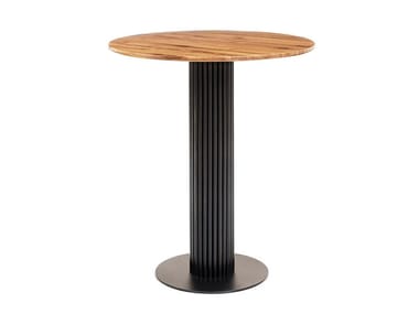 MILES - Round wooden high table by Wittmann