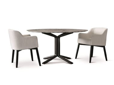 MILLER - Round marble table by Meridiani