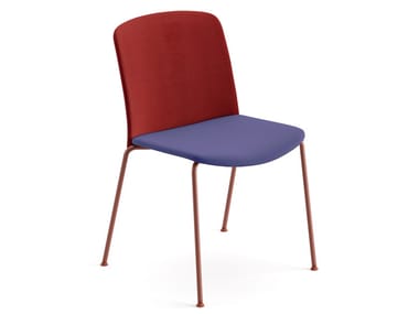 MIXU - Upholstered stackable fabric chair by Arper