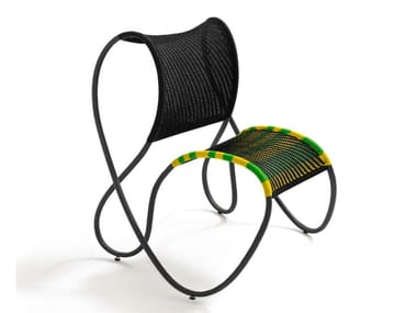 MODOU - Garden polyethylene cords easy chair by Moroso