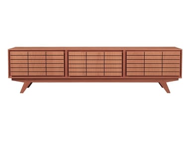 MODULO ZERO - Cherry wood TV cabinet by Morelato