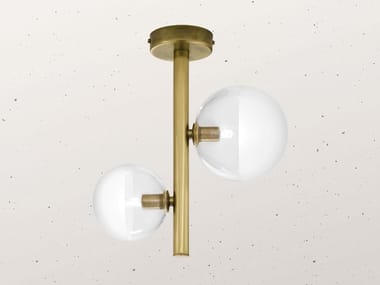 MOLECOLA 275.04 - Brass ceiling lamp by Il Fanale