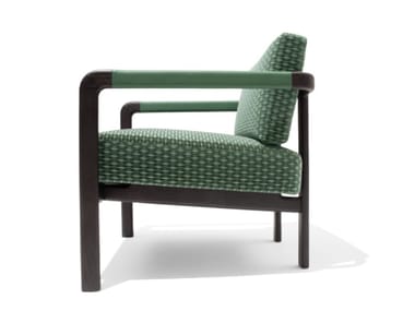 MONTGOMERY - Fabric easy chair with armrests by Giorgetti