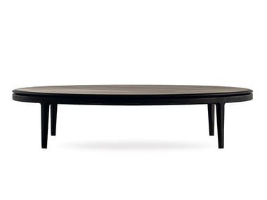 MOON - Low round oak coffee table by DE PADOVA