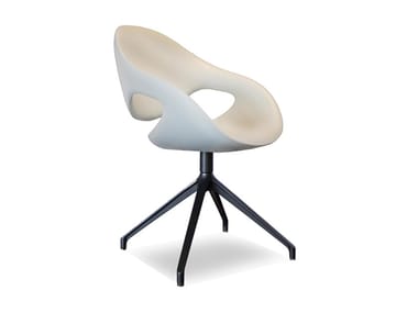 Moon - Integral polyurethane foam chair with conical metal base by Tonon