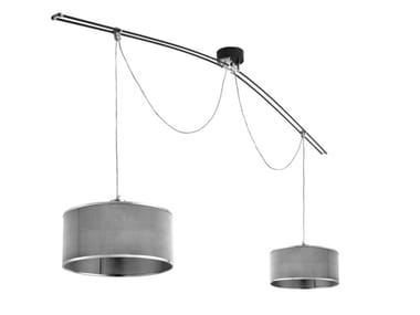 MOOVE DOPPIA - LED Suspension lamp with metal mesh lampshade by Lumina