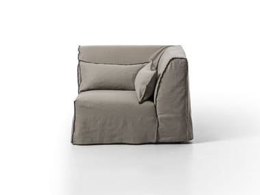 MORE 06 AN - Corner fabric armchair with armrests by Gervasoni